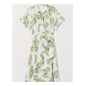 H&M Leaf print midi dress